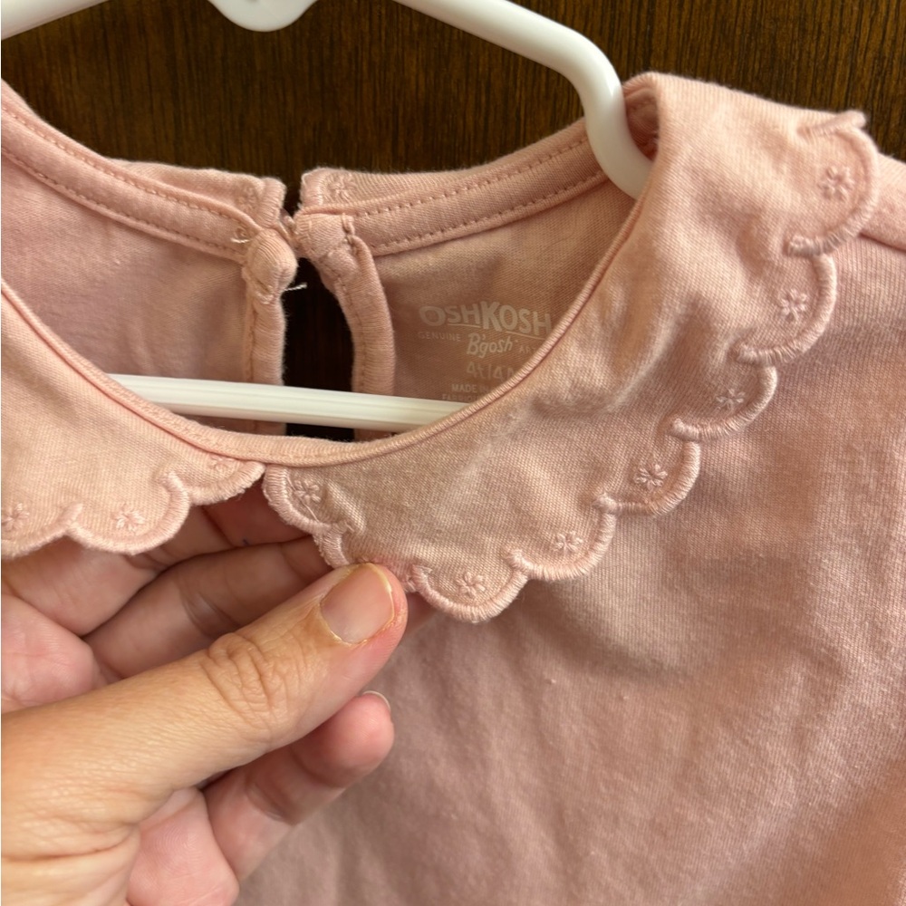 OshKosh B'gosh Light Pink Scalloped Collar Tee - Picture 2 of 5